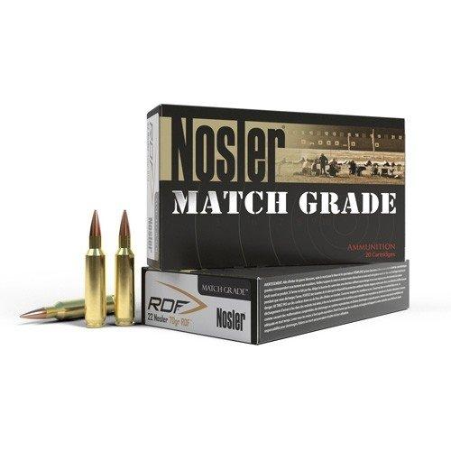 Nosler RDF Match Grade Rifle Ammunition 22 Nosler 85 Gr HPBT 3