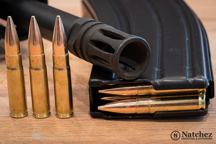 5.56 ammunition with mag and rifle