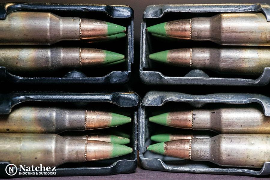 green tip 5-56 ammo loaded in magazines