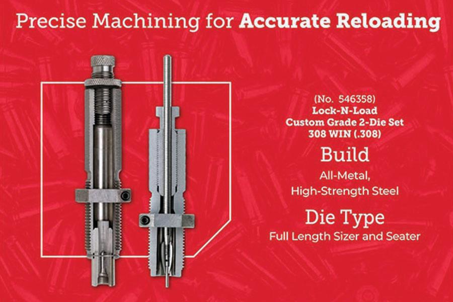 Hornady New Dimension die set showcasing polished steel design