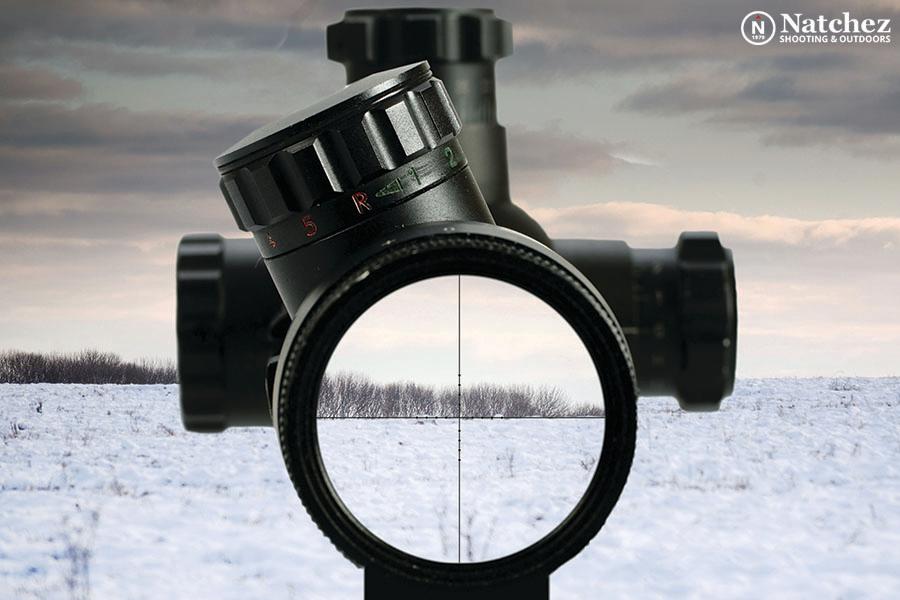 Field of view through a rifle scope