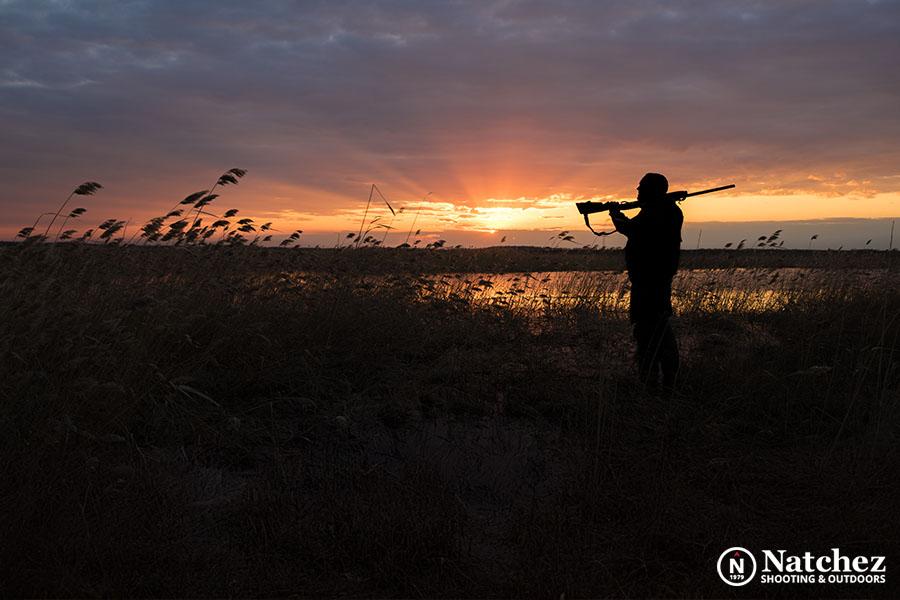 hunting with 308 at sunset