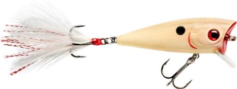 concave lure fishing Wild Water Fly Black and Yellow Face Mini Panfish Popper, Size 8, Qty. 4 two tone hair BOOYAH Boss Pop Bone Shiner