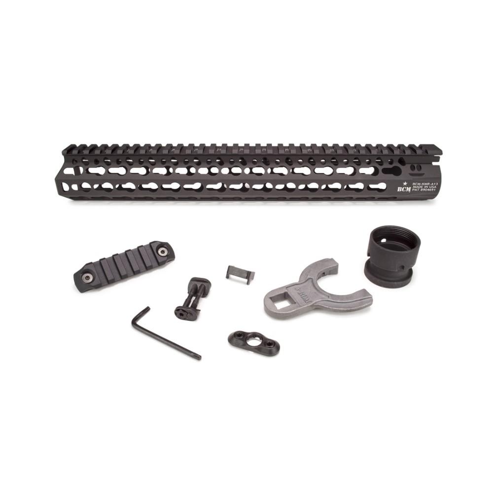 Bravo Company Alpha Keymod Rail Fits AR Rifles 13" Aluminum Alloy Black Finish  Includes BCM KeyMod Sling Mount and a BCMGUNFIGHTER KeyMod Nylon Rail BCM-KMR-A13-556-BLK - Bravo Company