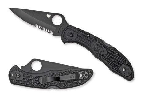 SPYDERCO DELICA4 COMBO BLADE BLK - Spyderco