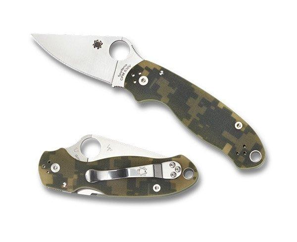 SPYDERCO PARA3 G10 CAMO PLAINEDGE - Spyderco