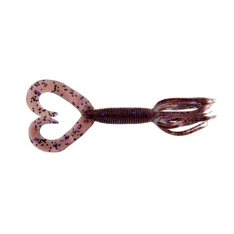 Yamamoto Hula Grub 5 Pollici 97-10-221: Marrone Cannella Fiocco Viola – Esca Morbida Perfetta Per Bass