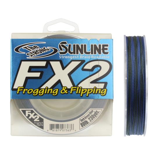 Sunline FX2 Braid 80 lb - Green/Blue - 230 yd