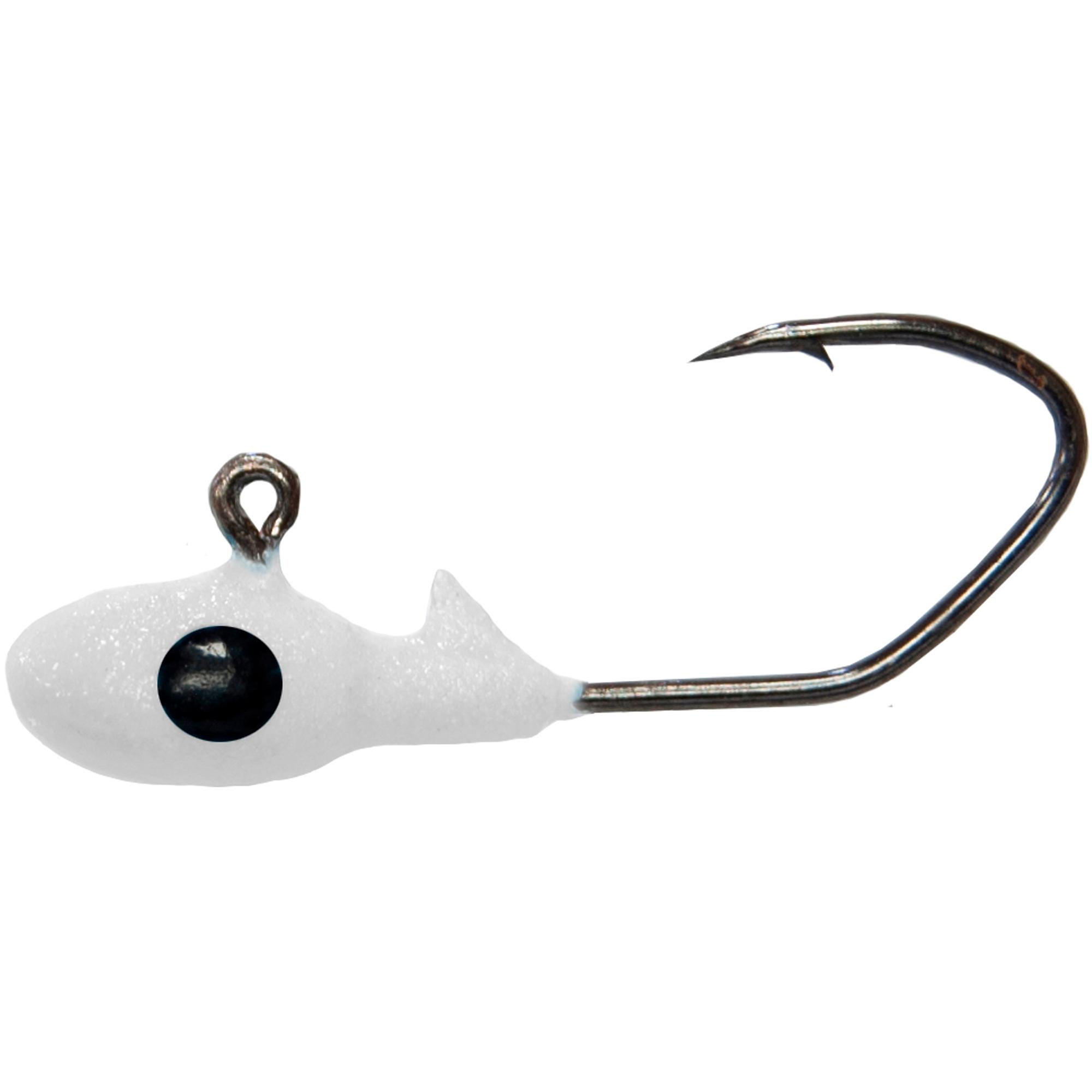 Bobby Garland OverbiteSickle Jighead 1/48 oz Mo' Glo Ghost 10/ct - Bobby Garland Crappie Baits