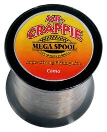 Mr. Crappie Monfilament Line Mega Spool, 6Lb 1500Yd Camo