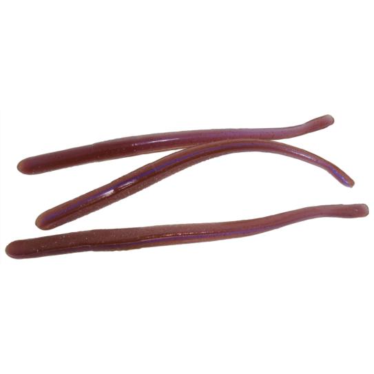Roboworm 4.5'' Straight Tail Oxblood Lt w/Red Flake 10pk