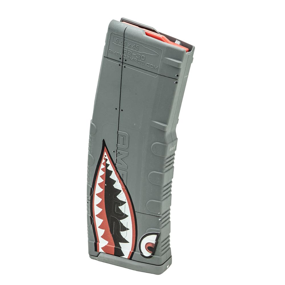 Amend2 AR-15/M4/M16 Mod 2 Rifle Magazine Grey Flying Tiger 5.56x45mm NATO/.223 Rem 30/rd - Amend2