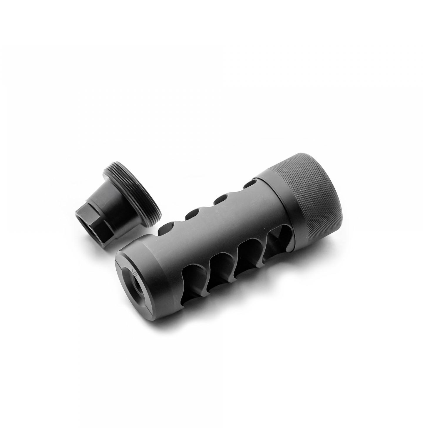 Area 419 Hellfire Match Self Timing Muzzle Brake 6mm 5/8-24 Black Nitride - Area 419