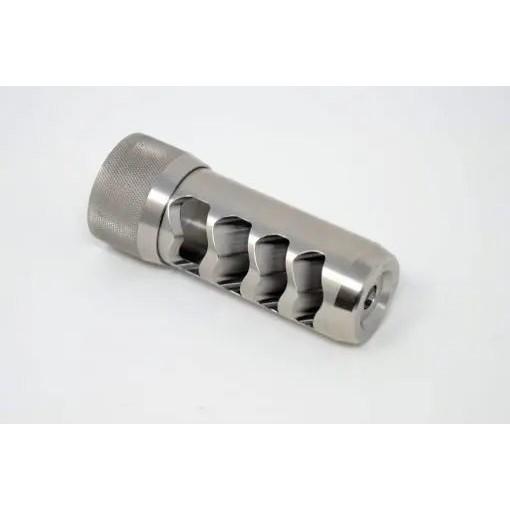 Area 419 Sidewinder Magnum Self Timing Muzzle Brake 6.5mm Raw Stainless 5/8-24 - Area 419