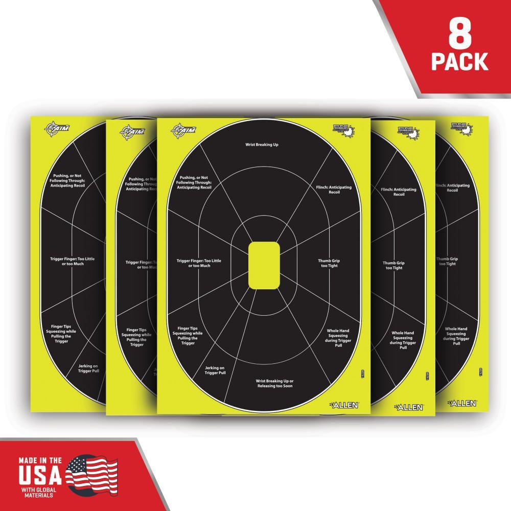 Allen EZ Aim Splash Reactive Target 12.5"x18.25" Handgun Trainer 30 per Pad - Allen