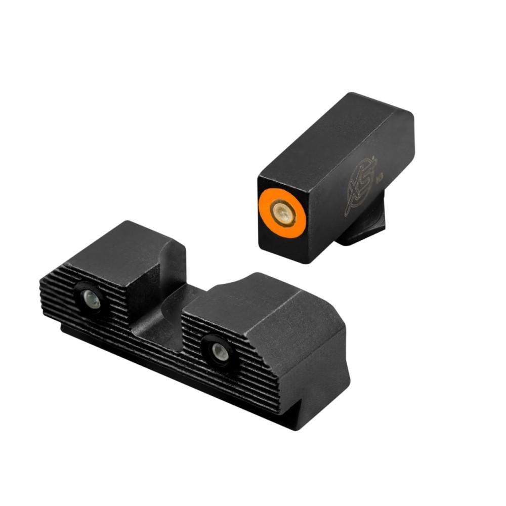 XS Sight Systems R3D 2.0 Night Sights for Glock 20/21/29/30/30S/37/40/41 Orange Front with Black Rear - XS Sight Systems