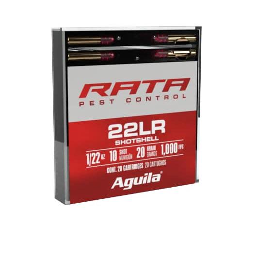 Aguila RATA Rimfire Ammunition .22 LR 20gr #10 1000 fps 20/rd - Aguila