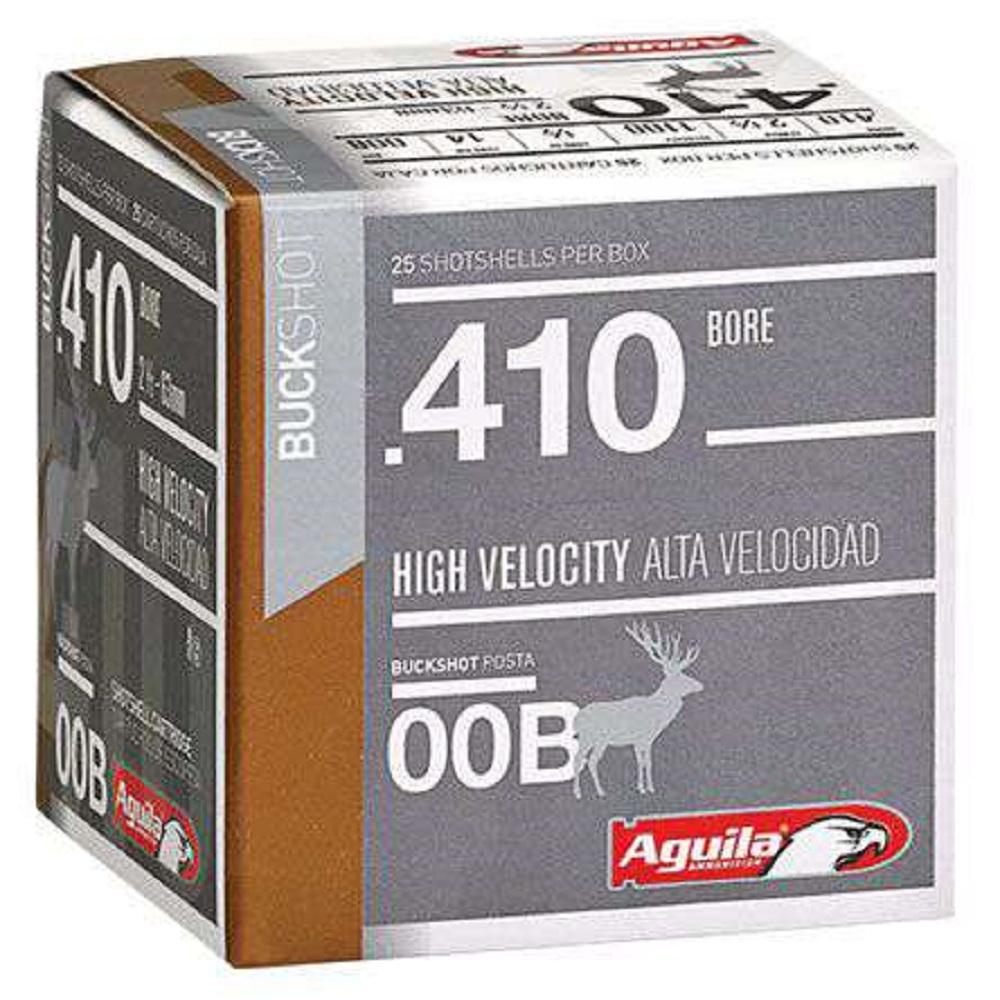 Aguila Hunting Shotshells .410 ga 2-1/2" 1/2oz 1100 fps #00  25/ct - Aguila