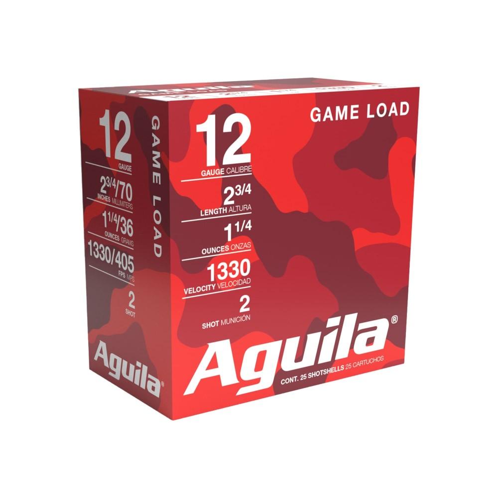 Aguila High Velocity Field Shotshells 12 ga 2-3/4" 1-1/4oz 1330 fps #2 25/ct - Aguila