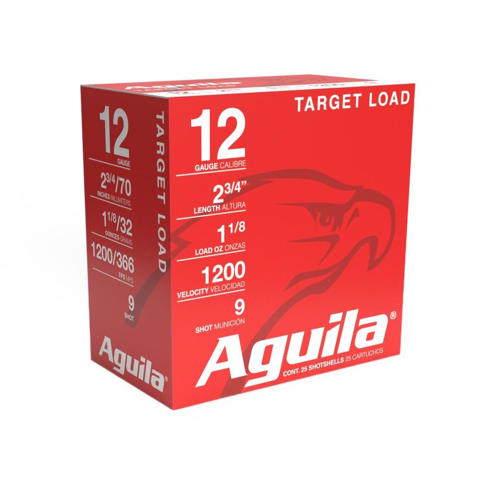 Aguila Heavy Target Shotshells 12 ga 2-3/4" 1-1/8oz 1200 fps #9 25/ct - Aguila