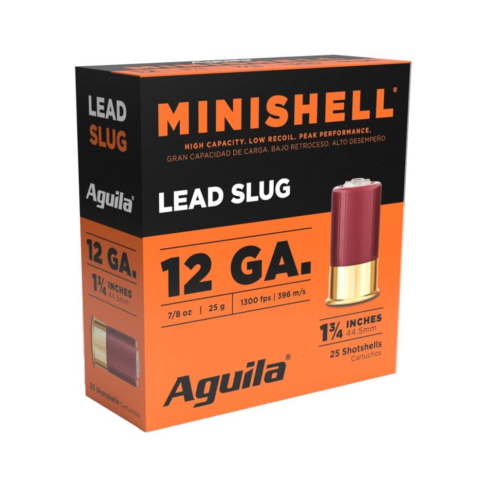 Aguila Minishell Shotshells 12ga 1-3/4 5/8oz 1300fps Slug 25/ct - Aguila