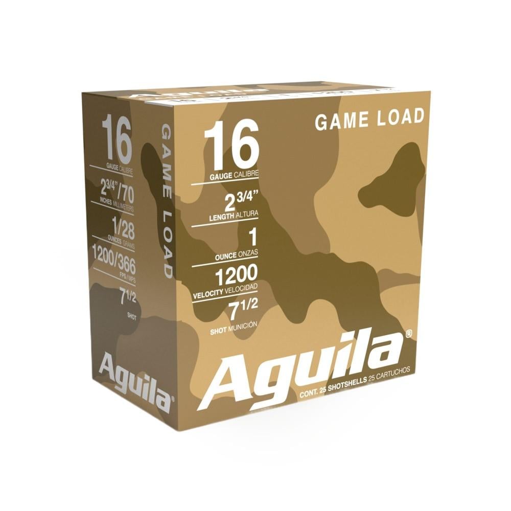 Aguila High Velocity Shotshells 16 ga 2-3/4" 1oz 1200 fps #7.5 25/ct - Aguila