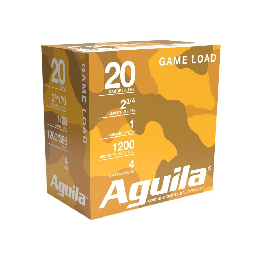 Aguila High Velocity Shotshells 20 ga 2-3/4" 1oz 1220 fps #4 25/ct - Aguila