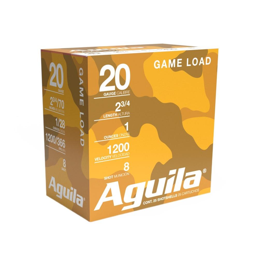 Aguila High Velocity Shotshells 20 ga 2-3/4" 1oz 1220 fps #8 25/ct - Aguila