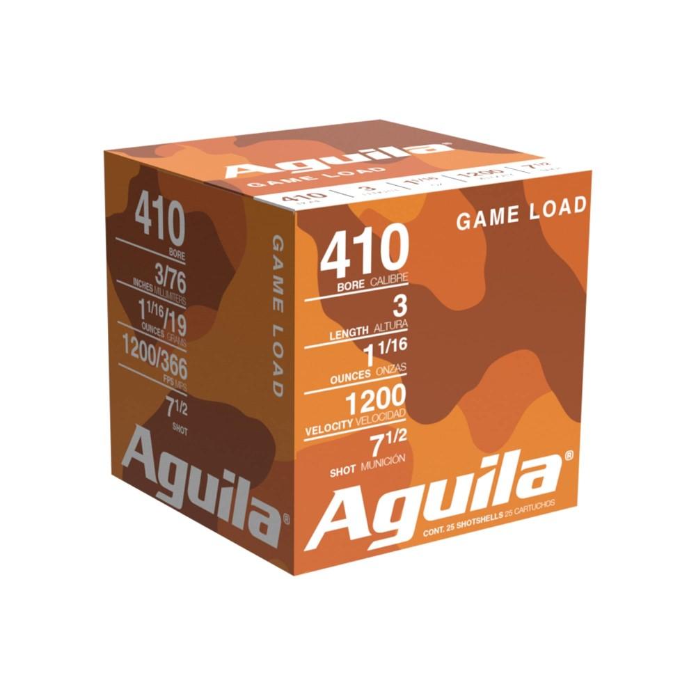 Aguila High Velocity Shotshells .410 ga 3" 11/16oz 1200 fps #7.5 25/ct - Aguila