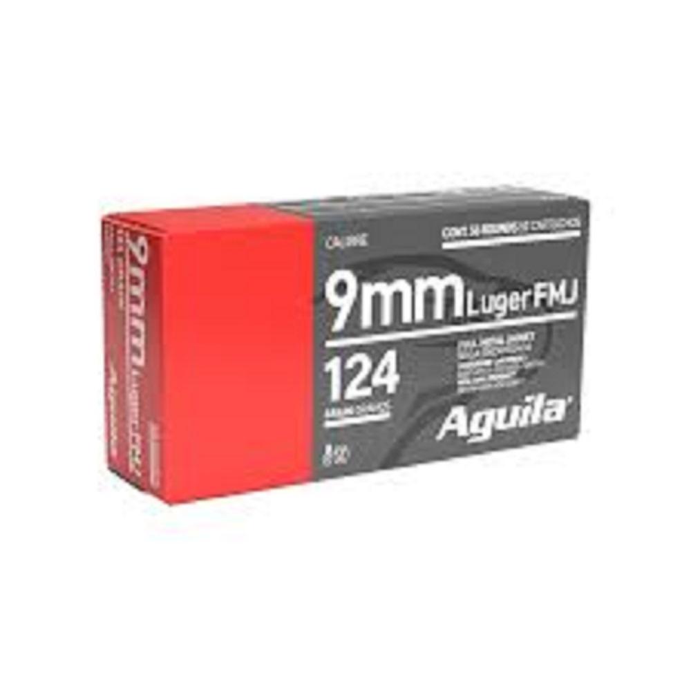 Aguila Handgun Ammuntion 9mm Luger 124 gr FMJ 1115 fps 1000/ct - Aguila