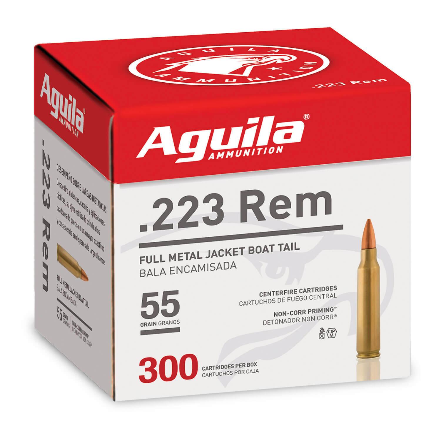 Aguila Rifle Ammunition .223 Rem 55 gr FMJ 3215 fps 300/ct - Aguila