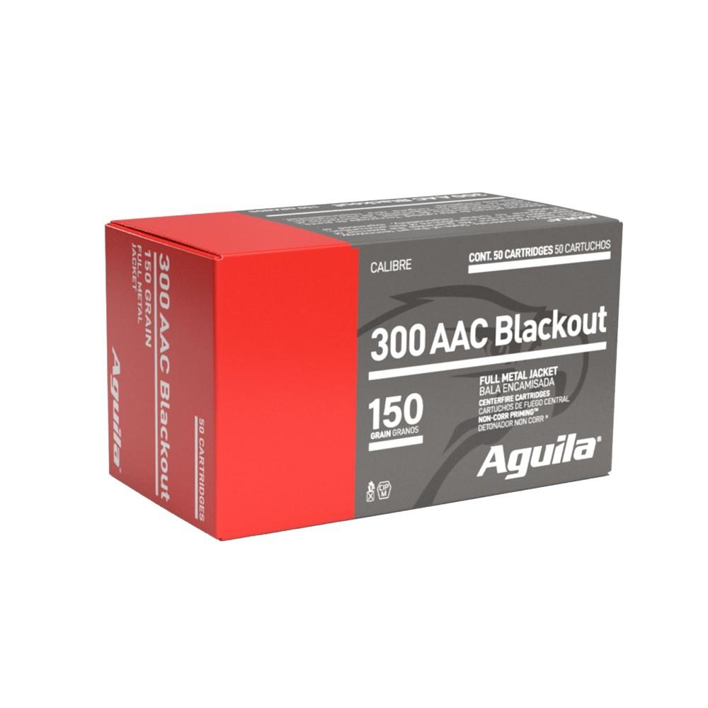 Aguila Rifle Ammunition .300 AAC Blackout 150 gr FMJ 1960 fps 50/ct - Aguila