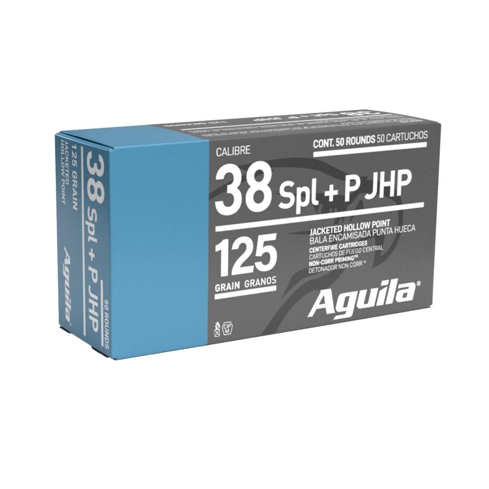 Aguila Handgun Ammunition .38 Spl(+P) 125gr JHP 1200 fps 50/ct - Aguila