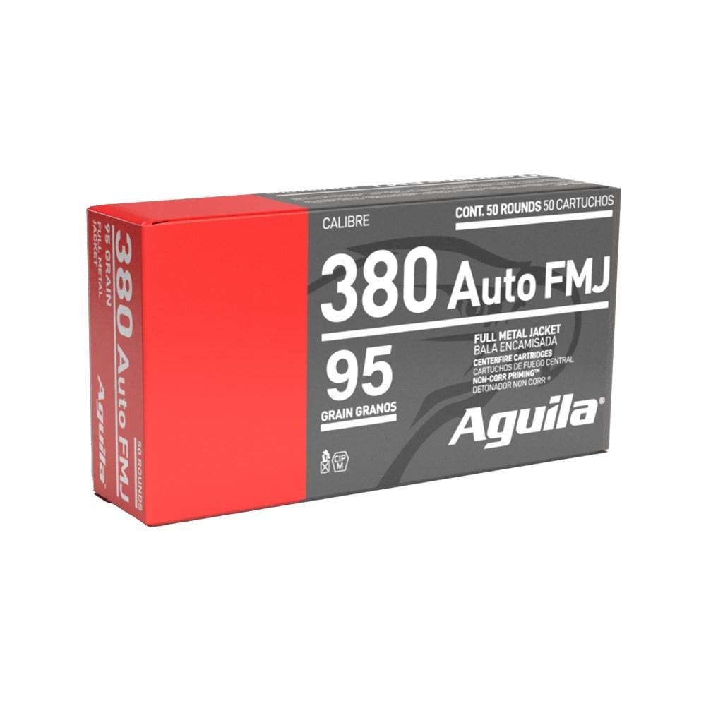 Aguila Handgun Ammuntion .380 Auto 95 gr FMJ 945 fps 1000/ct - Aguila