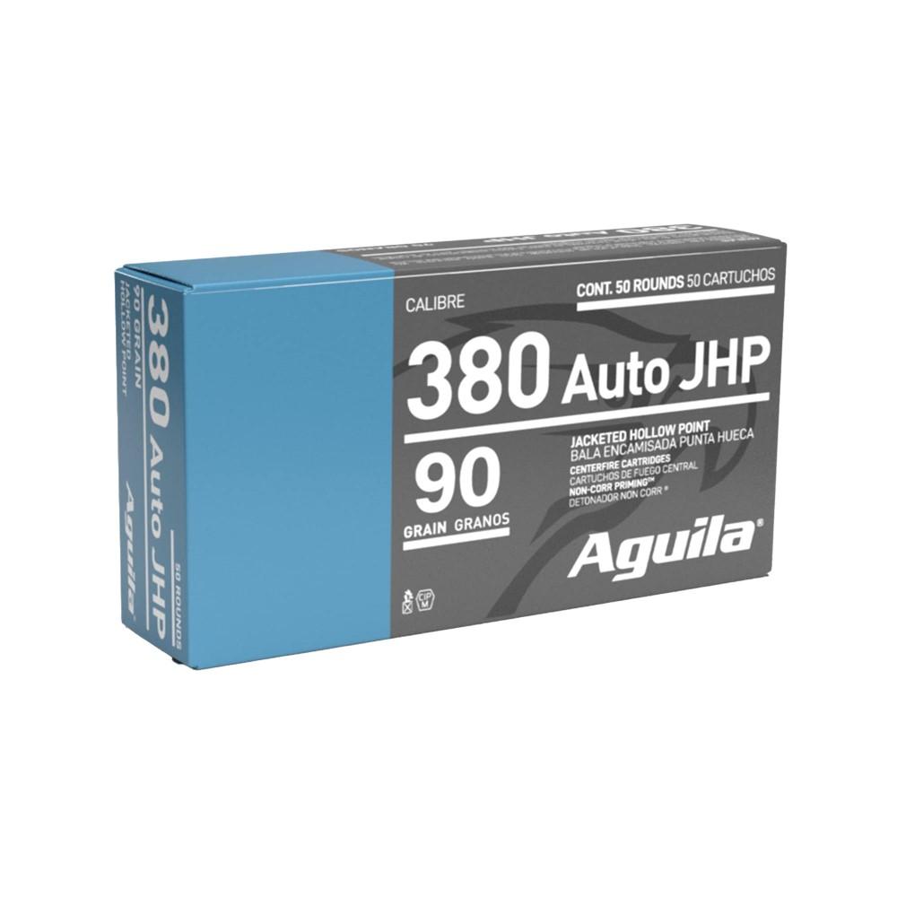 Aguila Handgun Ammunition .380 Auto 90gr JHP 838 fps 50/ct - Aguila