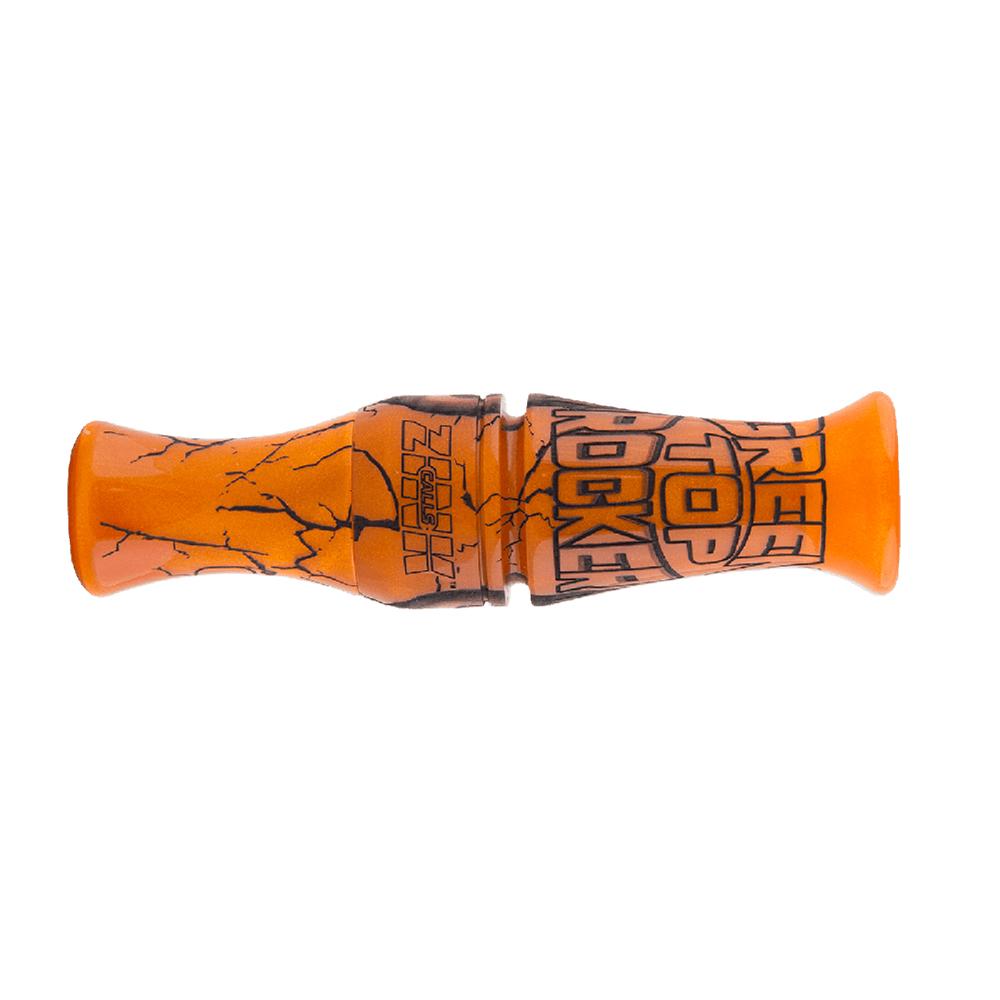 Zink Green Top Rocker Duck Mouth Call Orange Marbleade - Zink