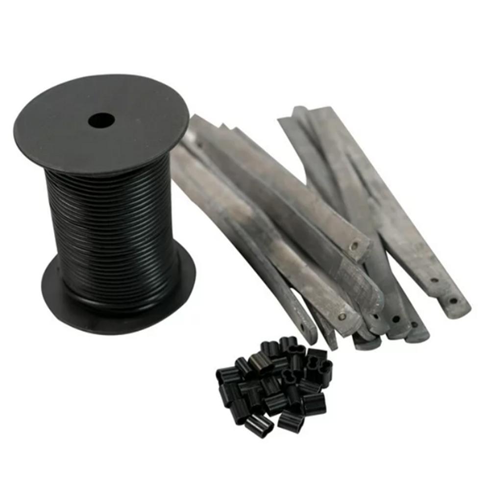 Zink Decoy Rigging Kit with 200' PVC Decoy Line 4 oz Strap Weights (12) Line Crimps (24) - Zink