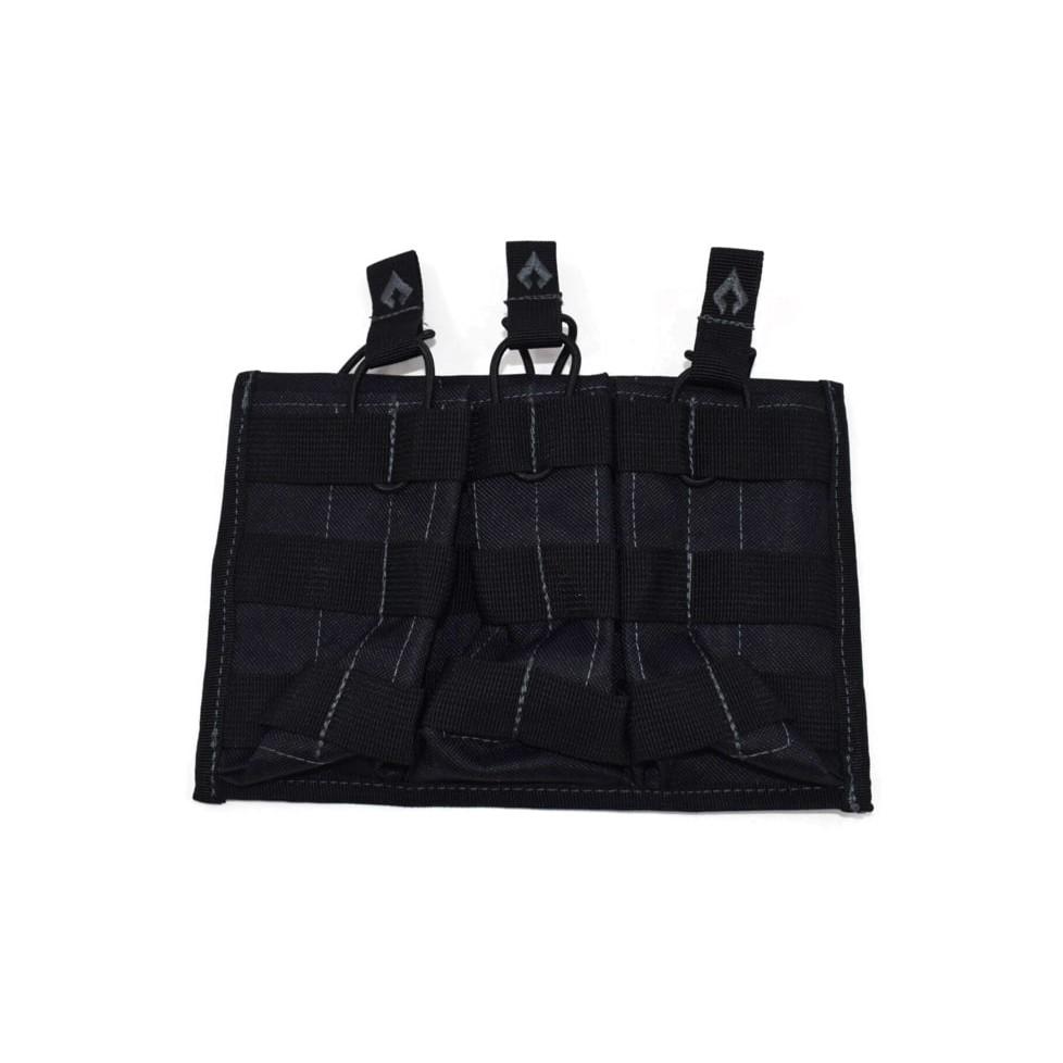 Advance Warrior Solutions Open Top Triple Mag Pouch Black - Advance Warrior Solutions