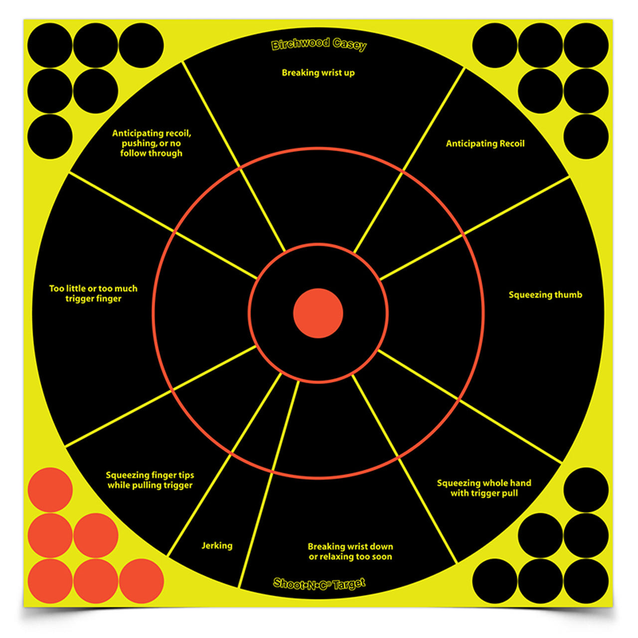 Birchwood Casey Shoot-N-C Handgun Trainer Targets 12" 100/ct - Birchwood Casey