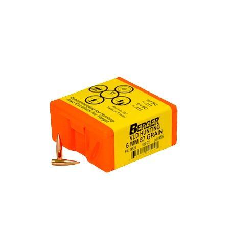 Berger Match Grade Hunting Bullets 6mm .243" 95 gr VLD Hunter 100/rd