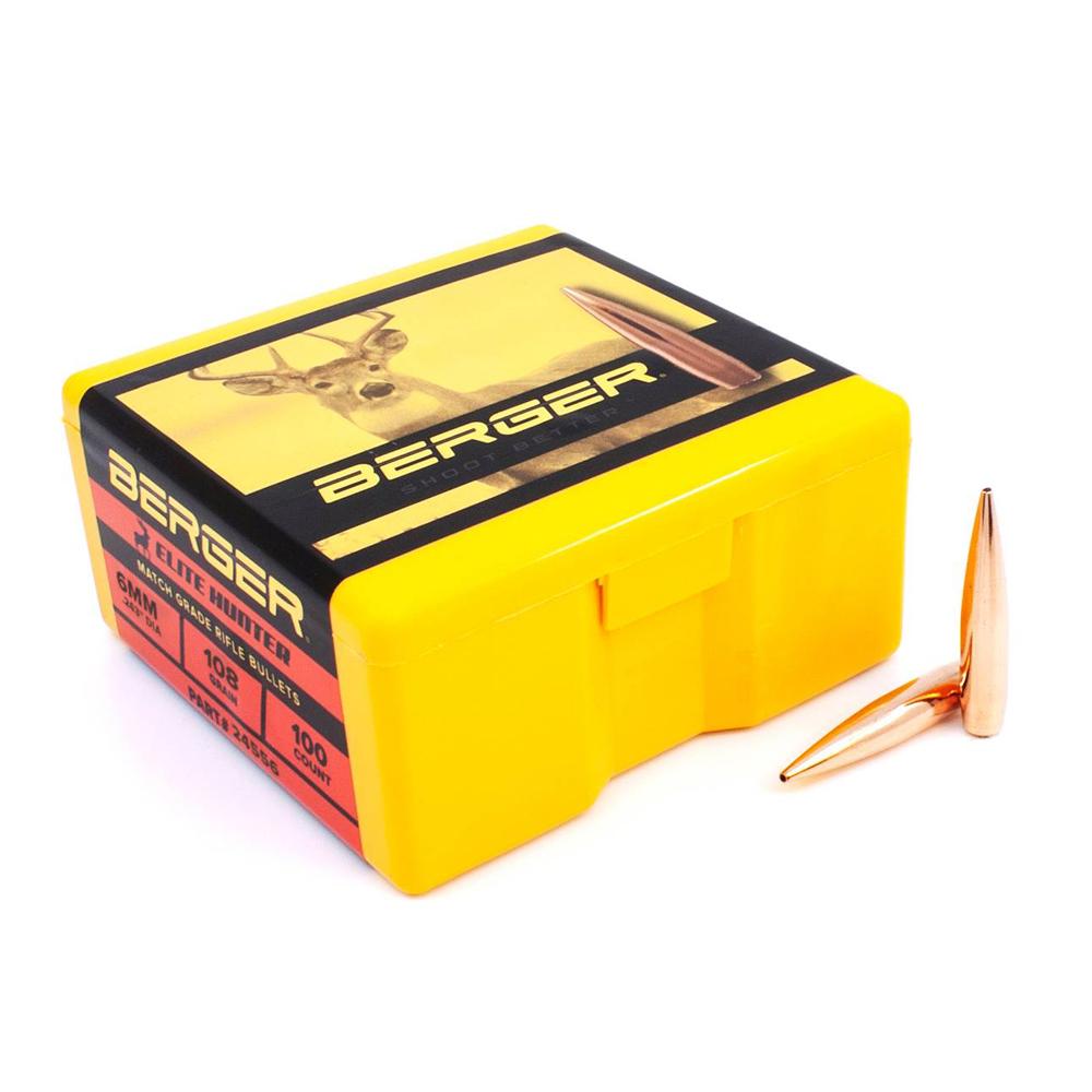 6MM 108 GR ELITE HUNTER BULLET 100 BOX - Berger Bullets