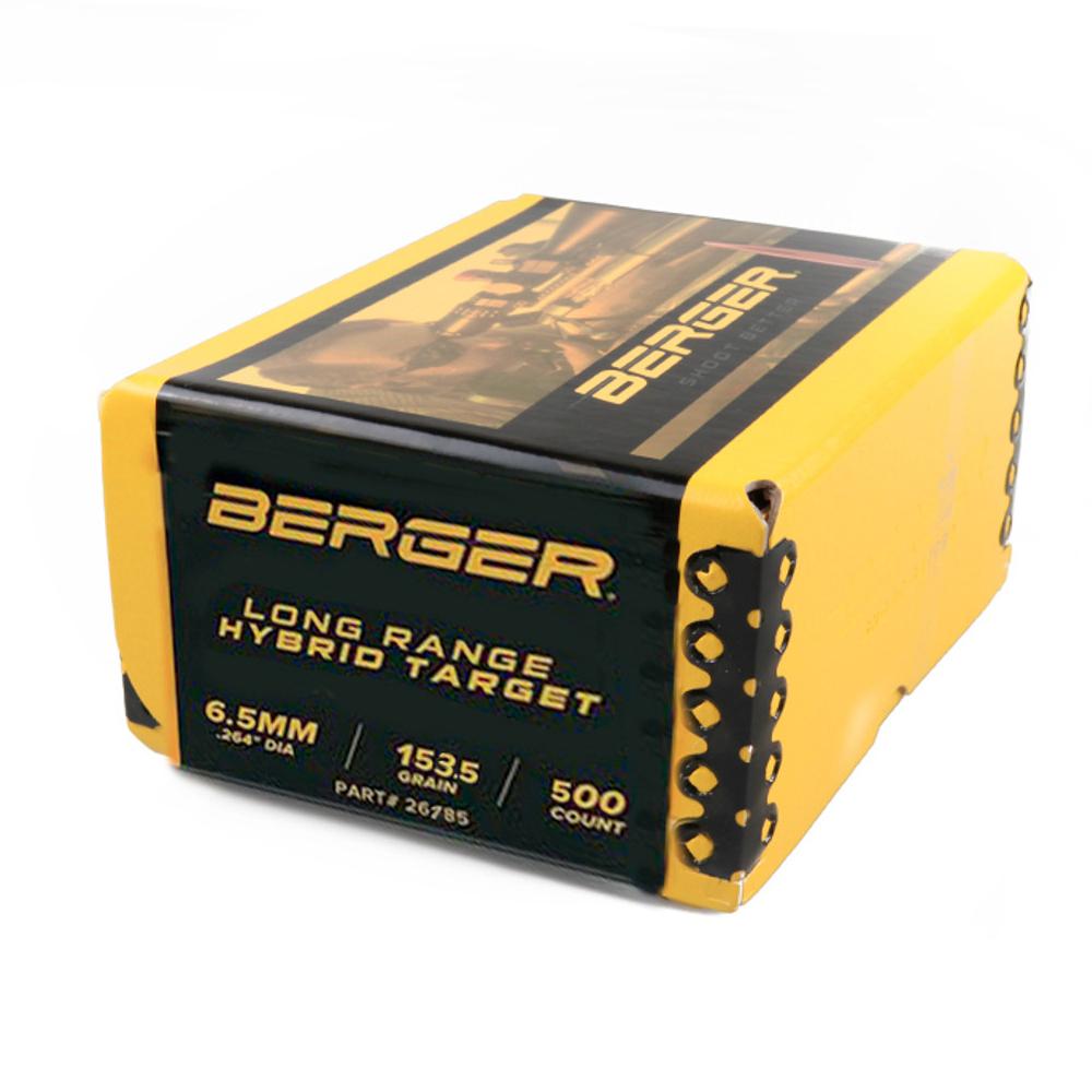 6.5MM 153.5 GRAIN LONG RANGE HYBRID TARGET BULLETS 500CT - Berger Bullets