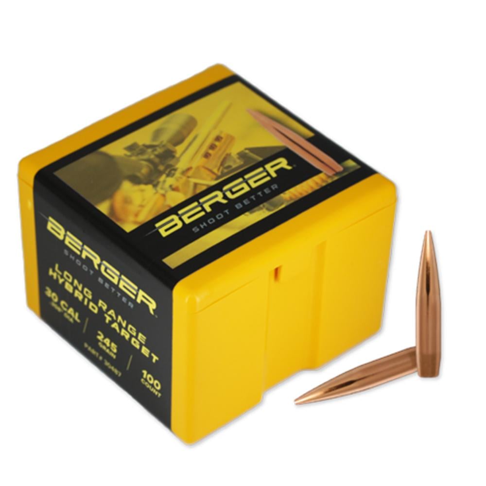 Berger 30 cal 245 gr LR Hybrid Target 100rd - Berger Bullets