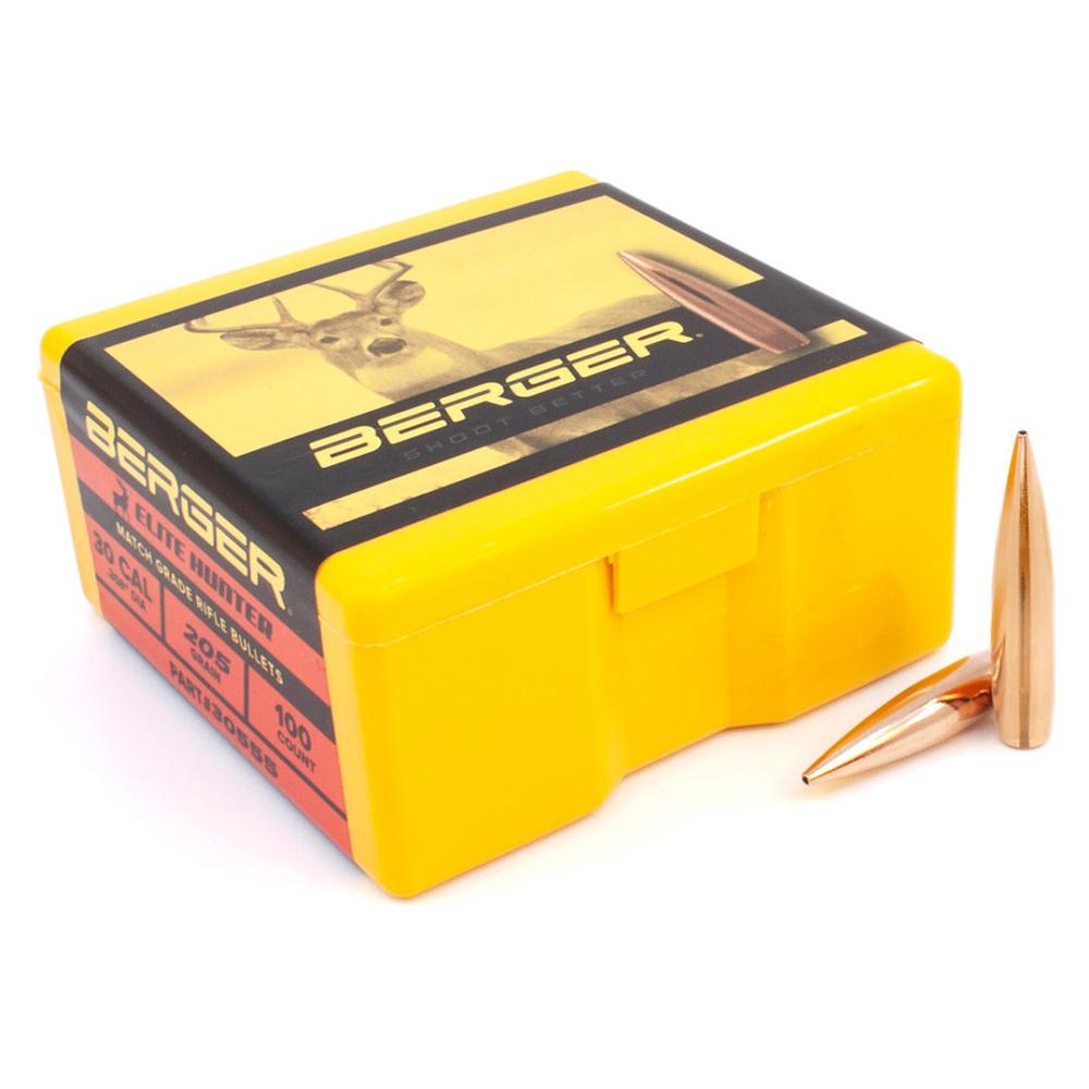 30 CALIBER 205 GRAIN ELITE HUNTER BULLETS 100CT - Berger Bullets