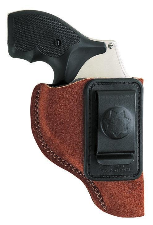 Bianchi Model 6 Waistband Holster - S&W 15, 19, 686, K/L Frame 4", Right Hand, Rust Suede - Bianchi