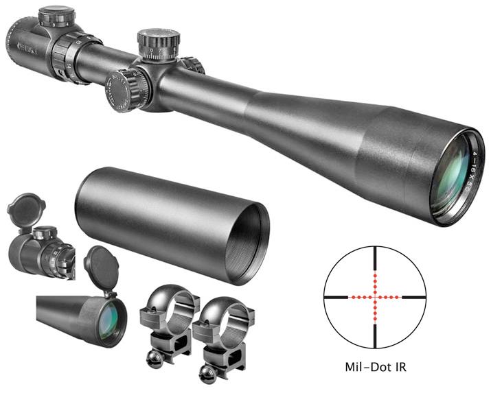 Barska IR SWAT Rifle Scope - 6-24x44mm 30mm Illum Mil-Dot Reticle Matte - Barska