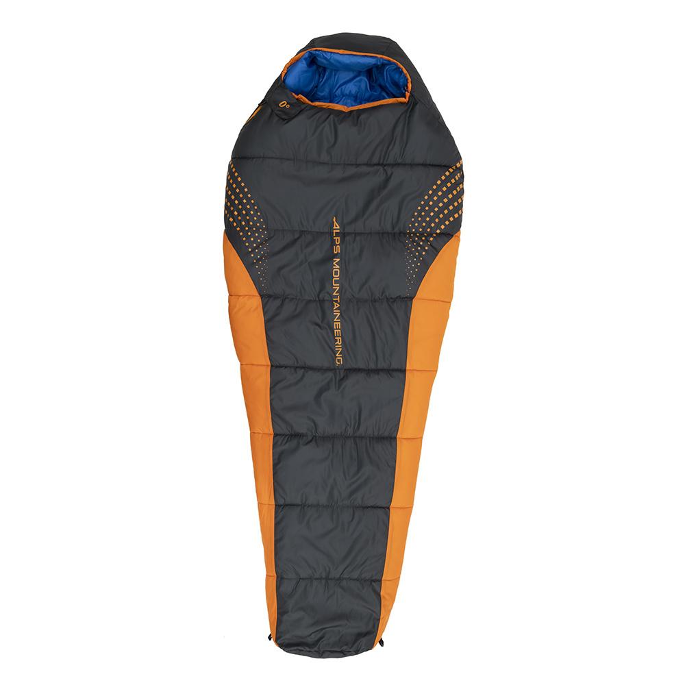 Alps Mountaineering Blaze 0° Regular Sleeping Bag 32x80 Charcoal/Orange - Alps Mountaineering