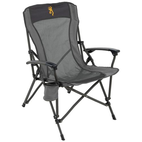 Browning Fireside Gold Buckmark Chair Charcoal/Gray - Browning