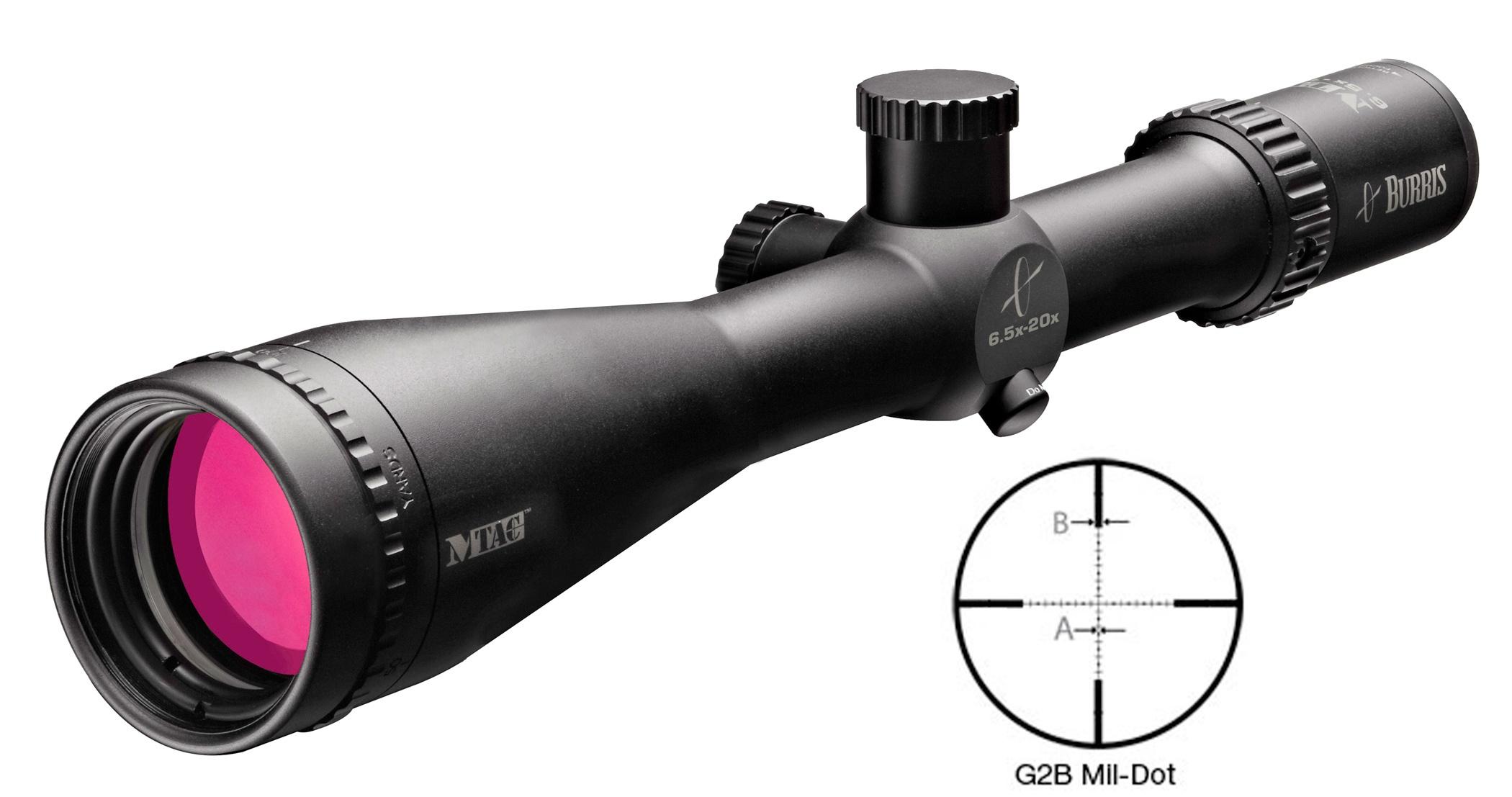 BLEMISHED Burris MTAC Rifle Scope -  6.5-20x50mm G2B Mil-Dot Reticle - Burris