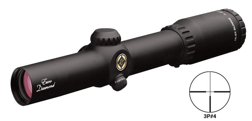 BLEMISHED Burris 1-4x24 Euro-Diamond Rifle Scope 3P#4 Reticle Matte Posi-Lock - Burris